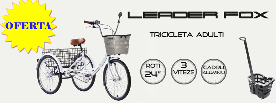 Oferta tricicleta adulti Leader Fox