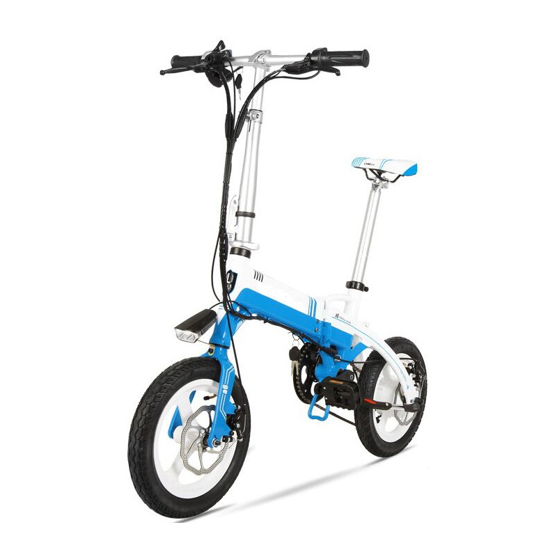 Bicicleta pliabila electrica Onebot S1 - alb-albastru