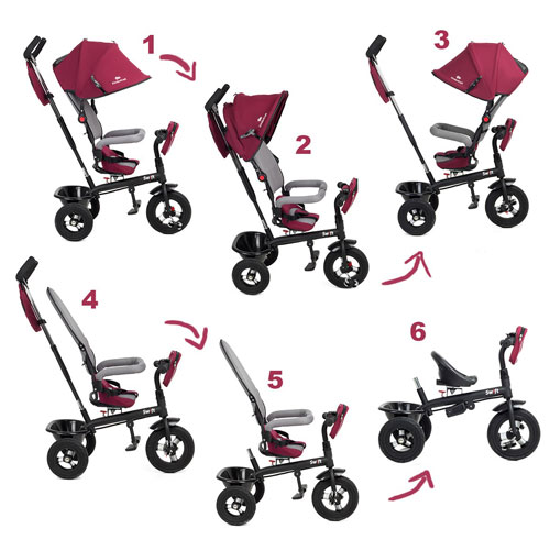 Tricicleta 6 in 1 Kinderkraft Swift - Purple