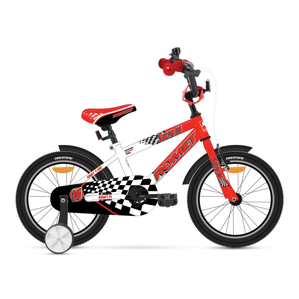 Bicicleta de copii Romet Salto G 16 - rosu-alb