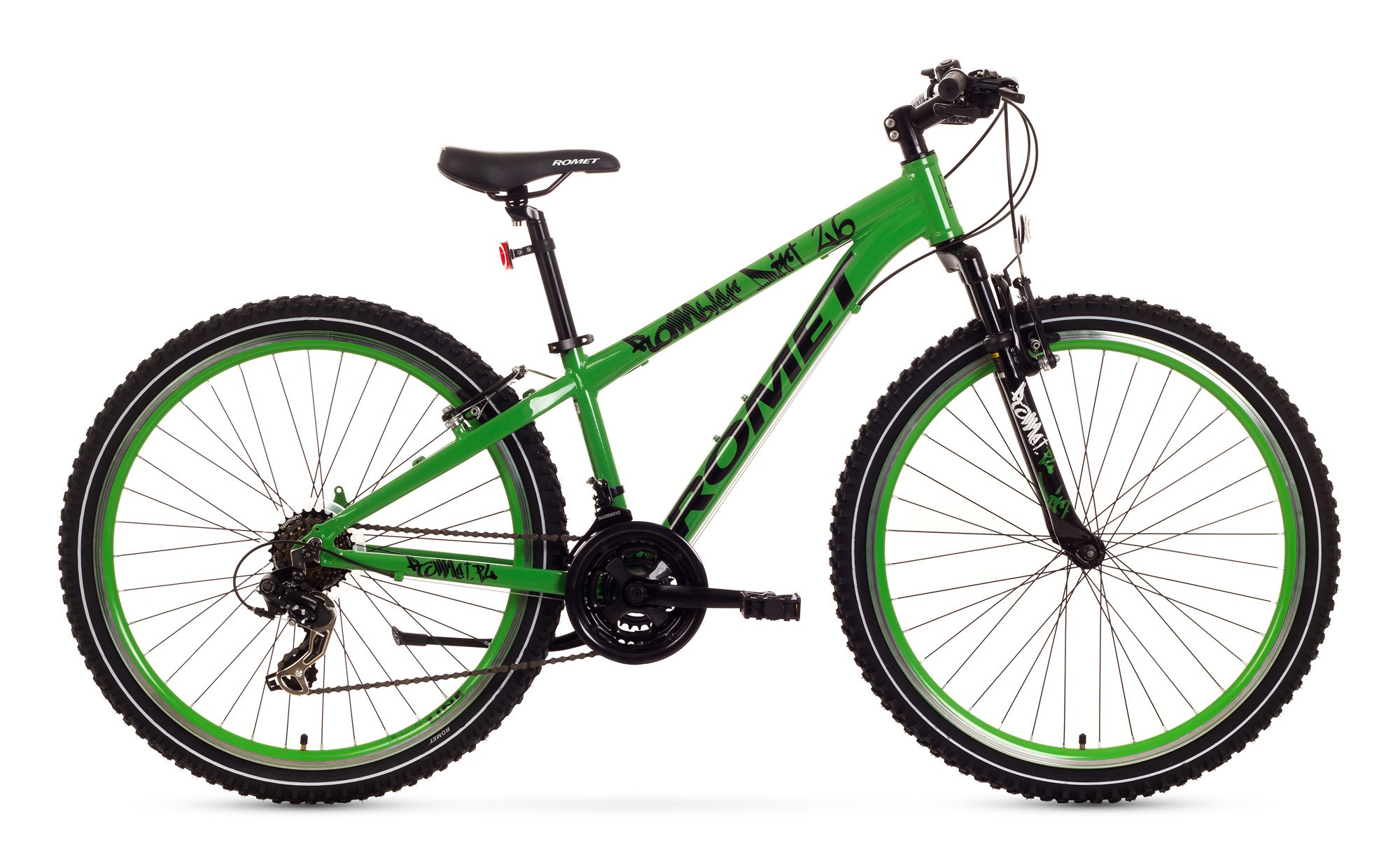 Bicicleta de copii Romet Rambler Dirt 26 - verde-negru