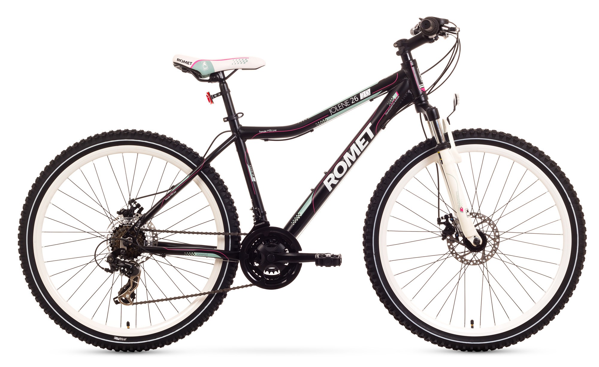 Bicicleta MTB Romet Jolene 26 2.0 - negru-roz