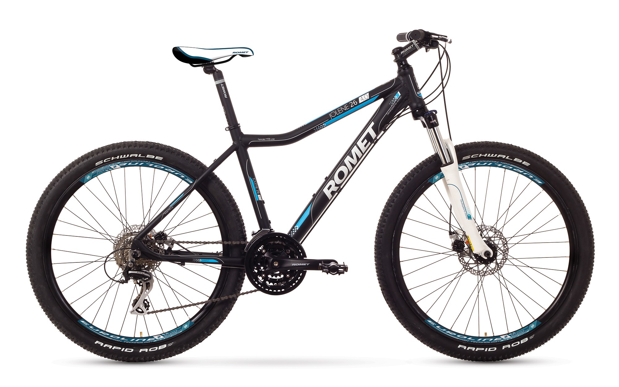 Bicicleta MTB Romet Jolene 26 4.0 - negru-albastru