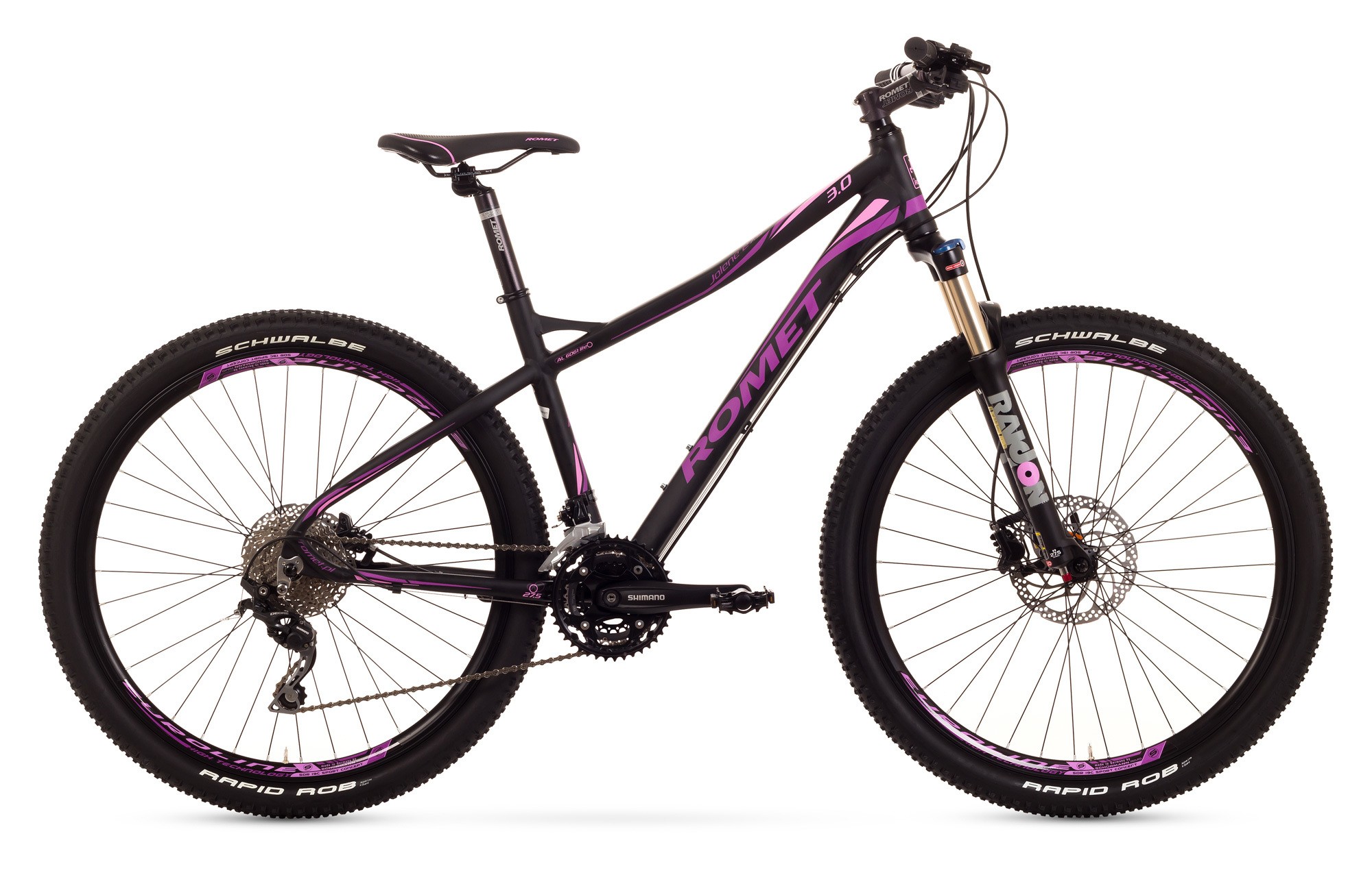 Bicicleta MTB Romet Jolene 27.5 3.0 - negru-roz