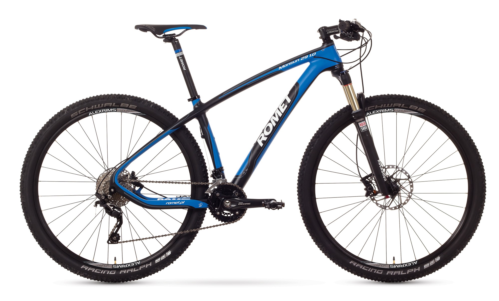 Bicicleta MTB Romet Monsun 29 1.0 - negru-albastru