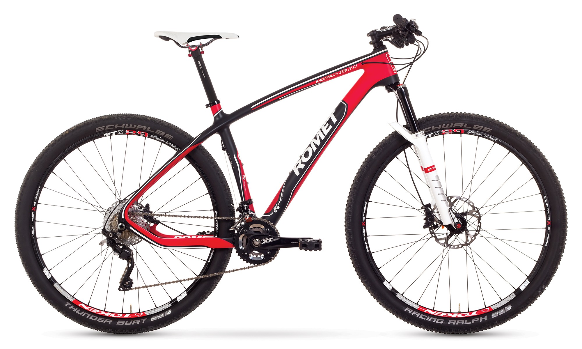 Bicicleta MTB Romet Monsun 29 2.0 - negru-rosu