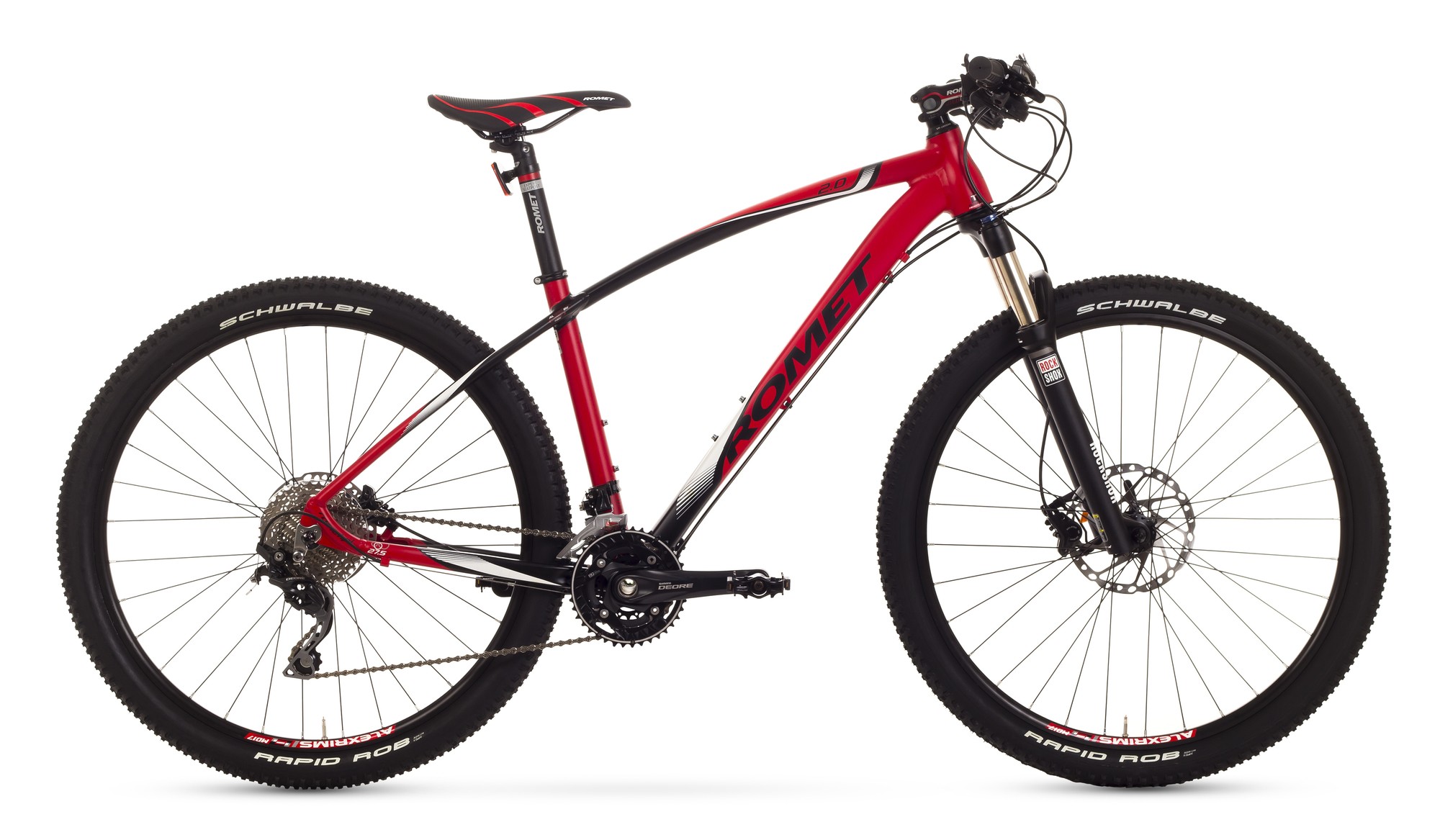 Bicicleta MTB Romet Mustang 27.5 2.0 - rosu-negru