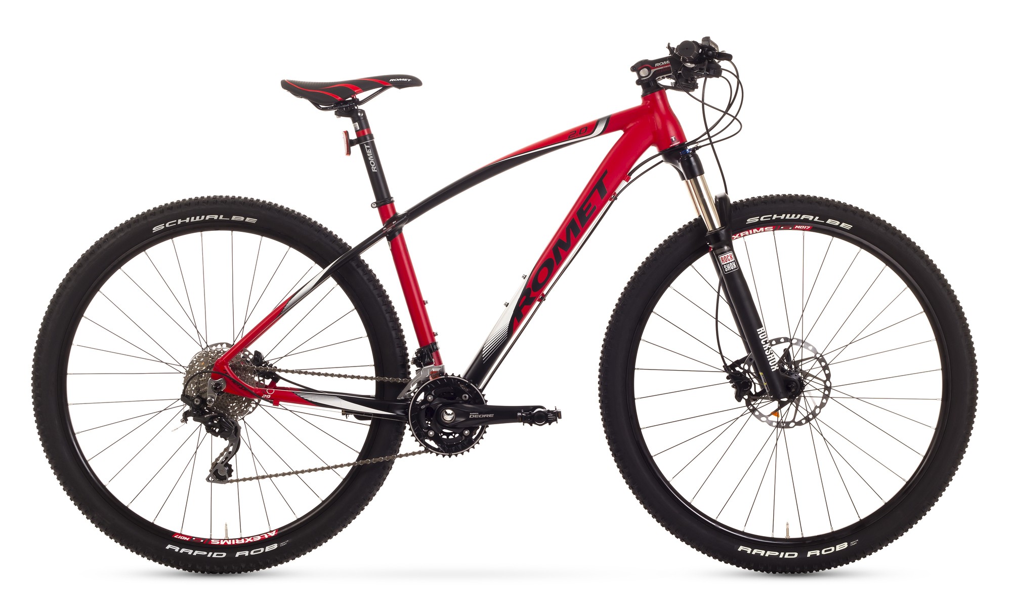 Bicicleta MTB Romet Mustang 29 2.0 - rosu-negru