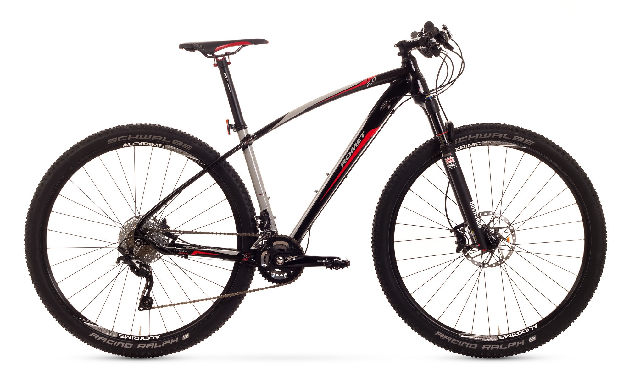 Bicicleta MTB Romet Mustang R-line 29 2.0 - crom-negru-rosu