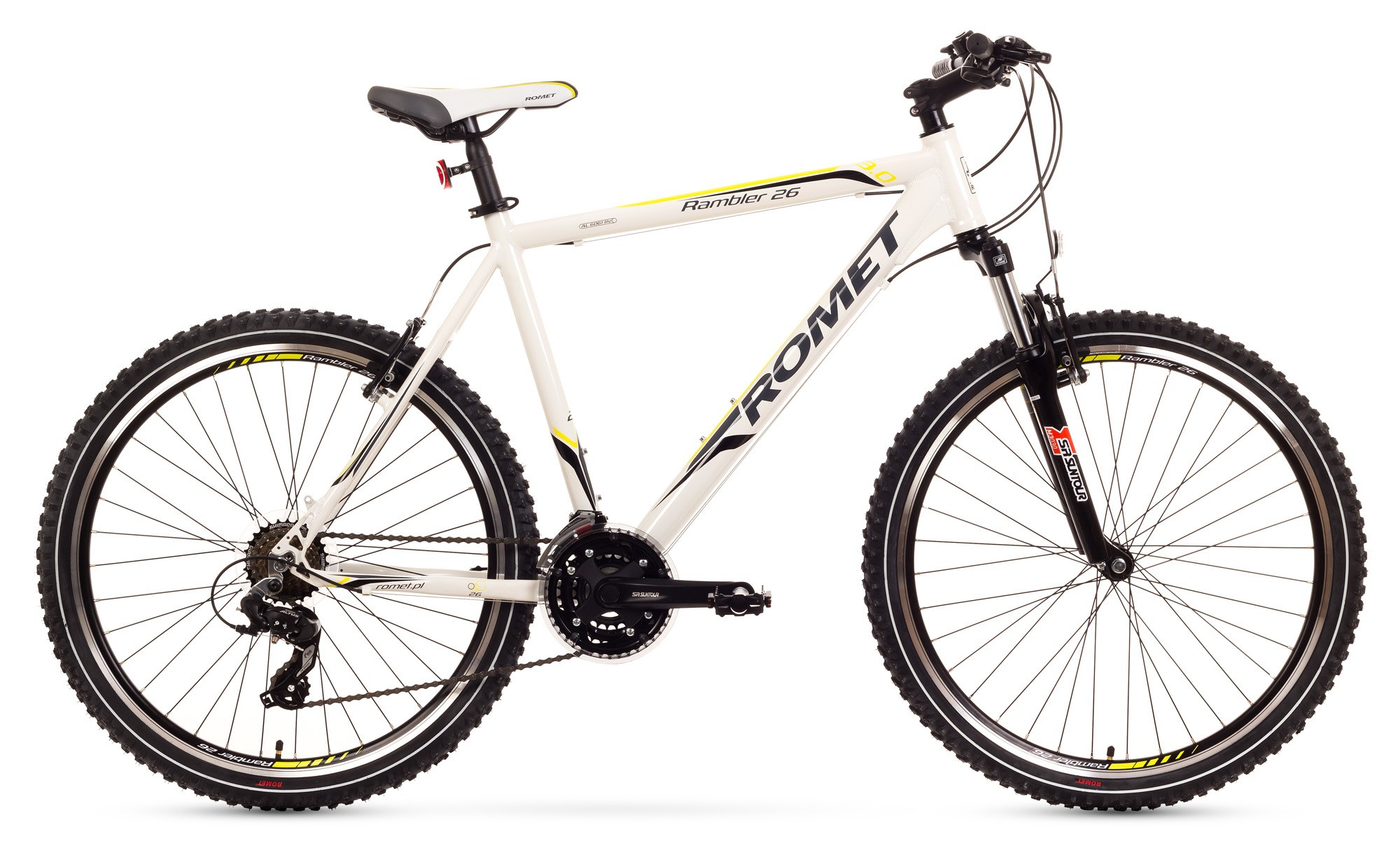 Bicicleta MTB Romet Rambler 26 3.0 - alb-verde