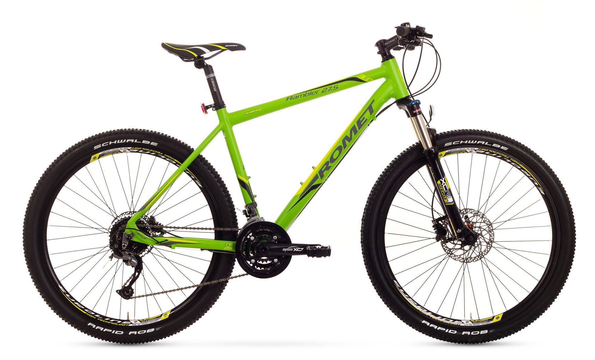 Bicicleta MTB Romet Rambler 27.5 3.0 - verde-galben