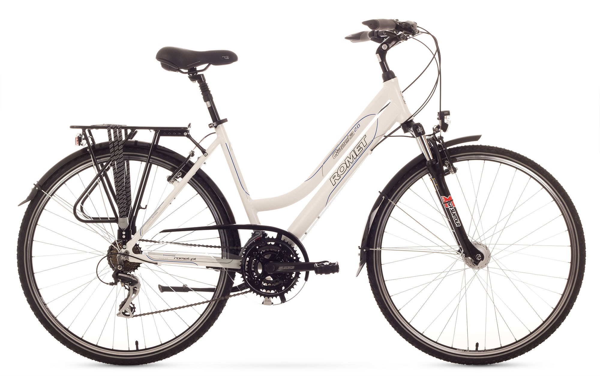 Bicicleta Trekking Romet Gazela 2.0 - alb