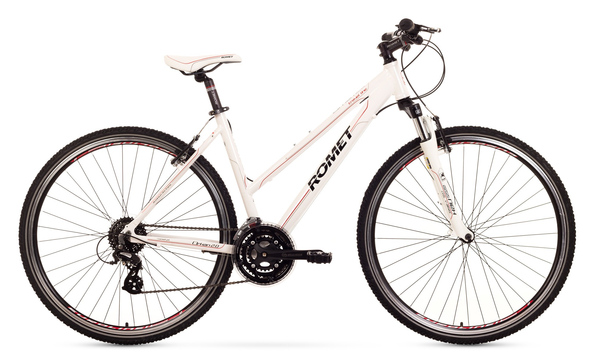 Bicicleta Trekking Romet Orkan 2.0 D - alb