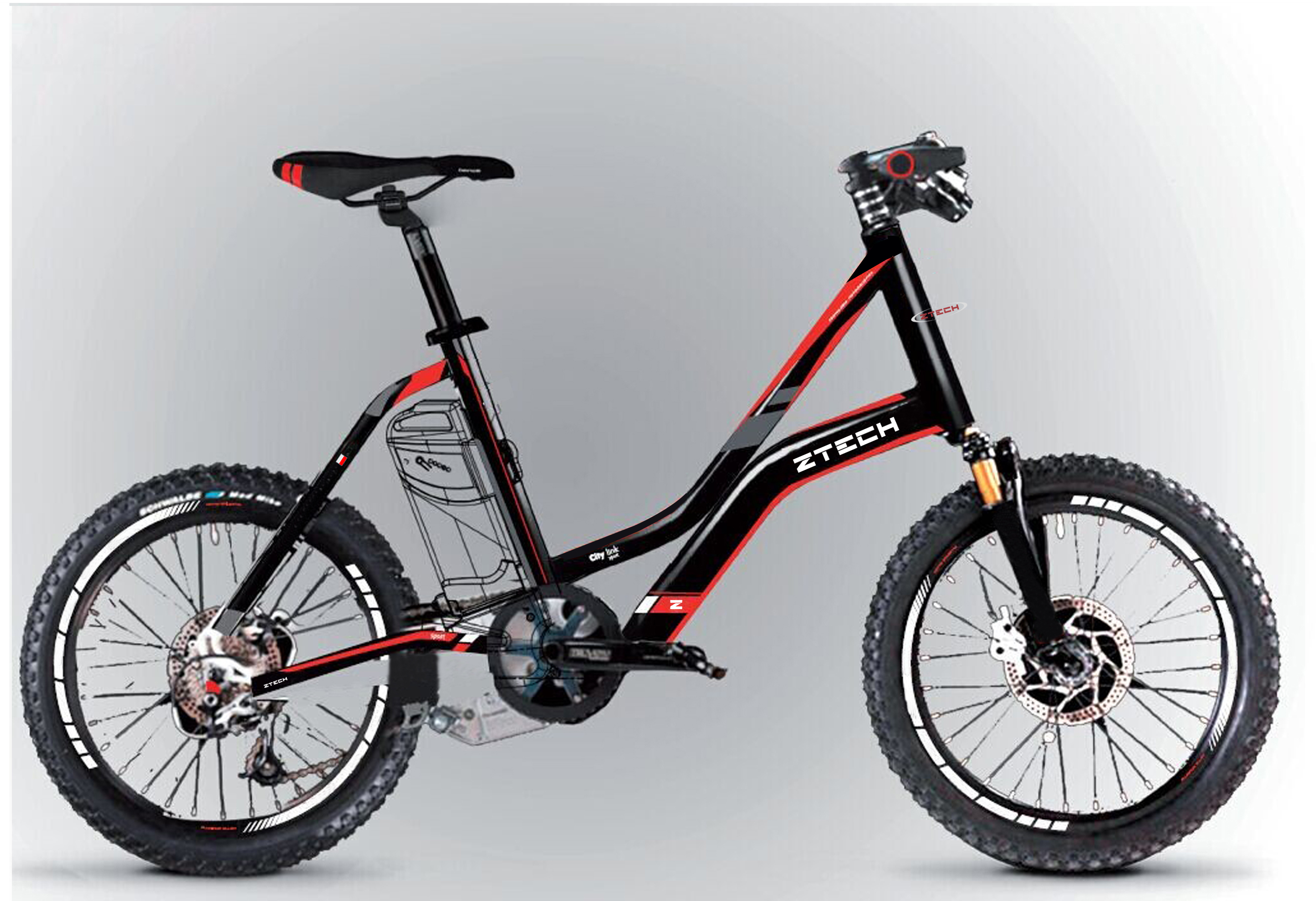 Bicicleta electrica pliabila Ztech ZT-72 Citylink Sport